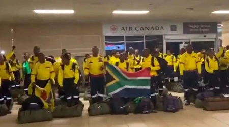 Obispos agradecen a bomberos sudafricanos por ayudar a apagar incendios en Canadu00e1