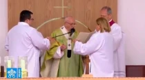 El Papa Francisco durante la homilu00eda. Foto: Captura de Youtube