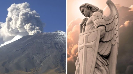 Ante estreno de pelu00edcula de San Miguel Arcu00e1ngel piden su intercesiu00f3n para detener al Popocatu00e9petl