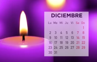 Vela de Adviento. Crédito: New Africa - Shutterstock Diseño de Diciembre. Crédito: Gersamina Donnichi - Shutterstock