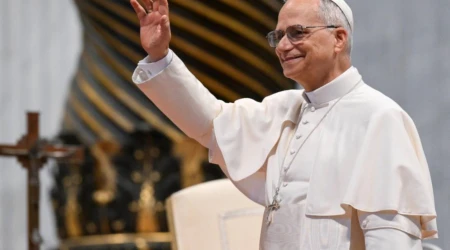 El Papa durante el encuentro