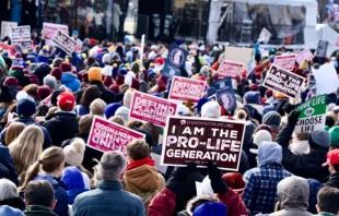 Miles participan en la Marcha por la Vida 2025 en Washington. Crédito: Migi Fabara/EWTN News