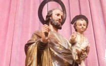 Imagen de San José con el Niño Jesús, del Santuario de Santa Rosa de Lima (Perú).