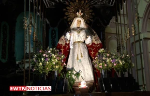 Nuestra Señora de la Piedad, una de las imágenes de la Semana Santa de Lima 2025 Crédito: EWTN Noticias.